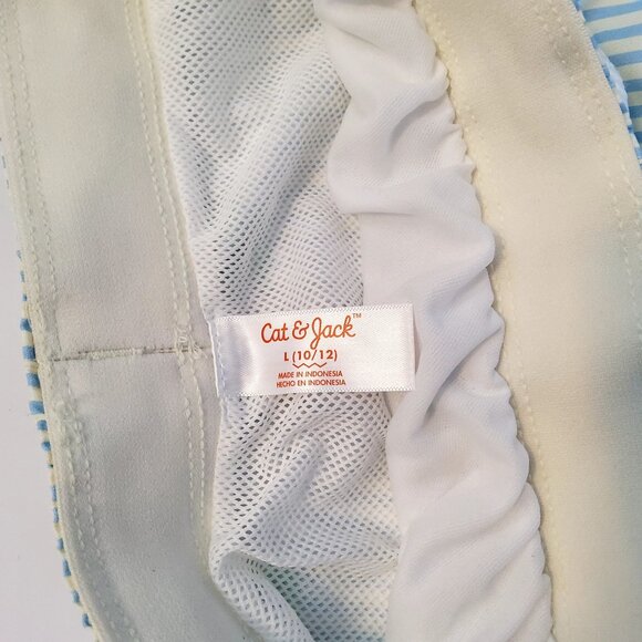 Cat & Jack Boys UPF 50+ SwimTrunks Green Crocodile Print L (10/12) Elastic Waist - Picture 8 of 9